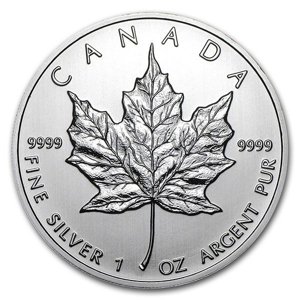 1 Oz Canadian Silver Maple Leaf Coin (Random Year) - Metro Bullion